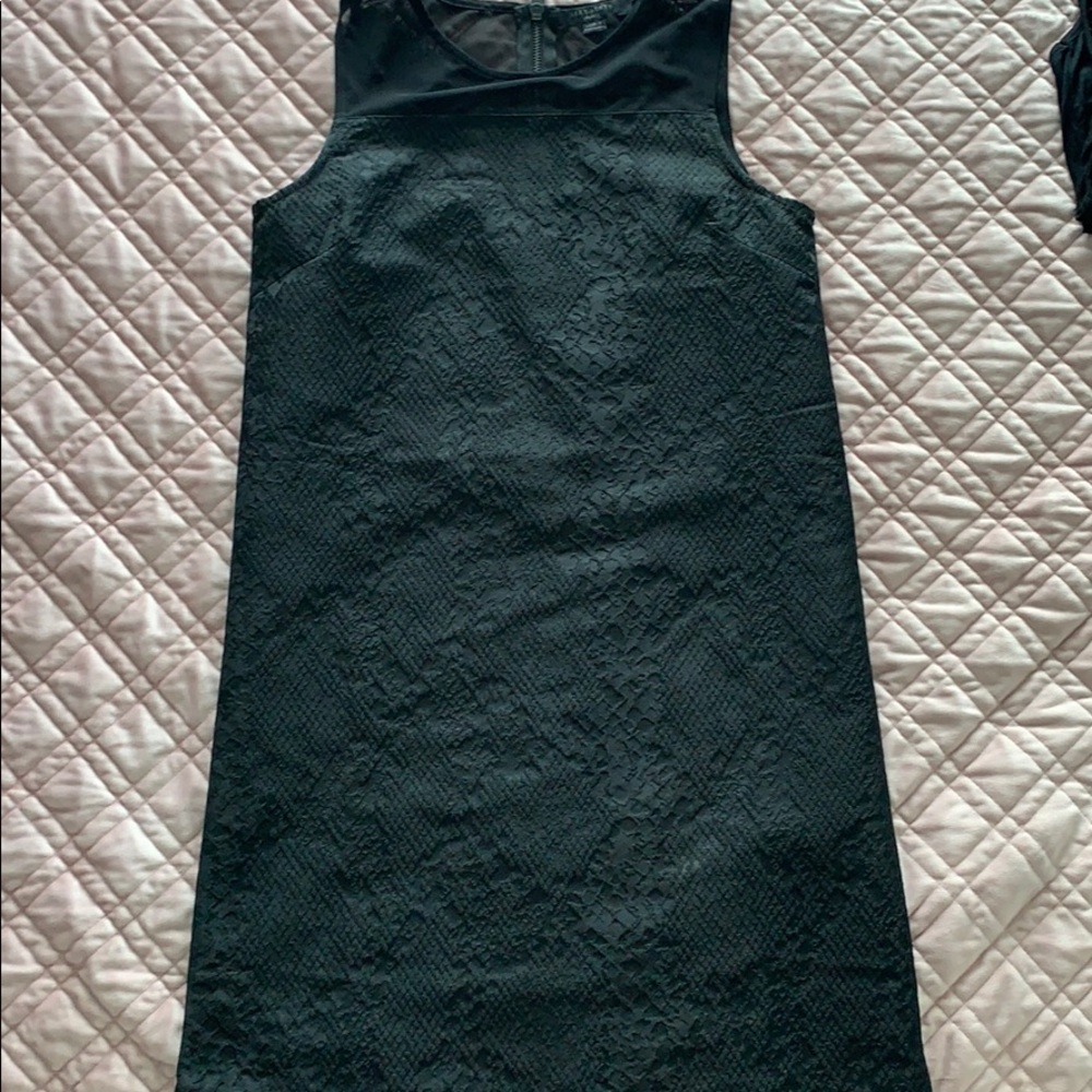 All Saints snake embossed minidress with mesh